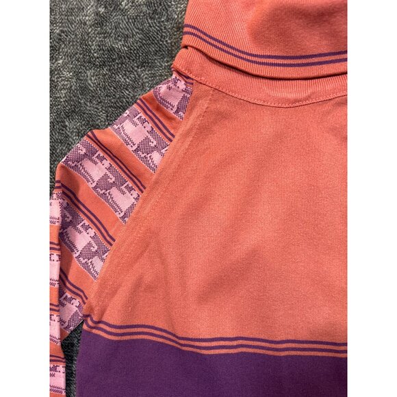 Vintage 1970's Danskin Pink and Purple 100% Nylon Set- Flare Leg Pants Size 3 - Picture 5 of 8